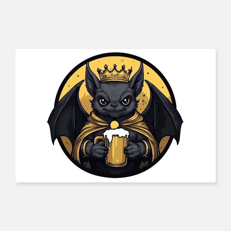 Bat Beer Drôle Poster 30 x 20 cm