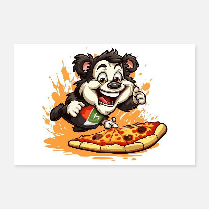 Pizza Panda Sprint Poster 30 x 20 cm