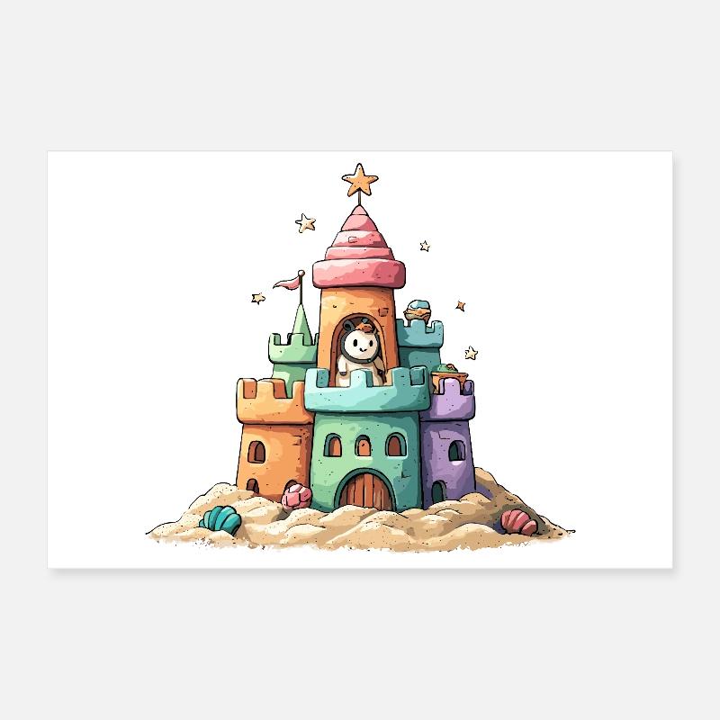 Aventure Étoilée Bac à Sable Poster 30 x 20 cm