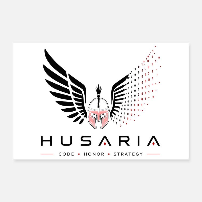 Husaria Digital Wings – Modern Security & Strategy Poster 12" x 8" (30x20 cm)