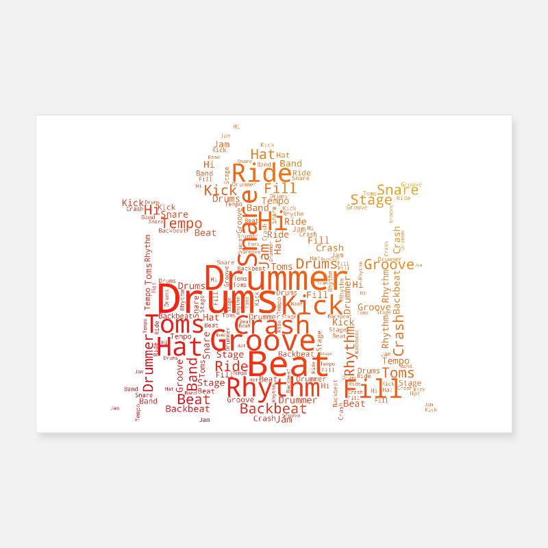 Geschenkidee für eine Percussionistin mit Drum Kit Poster 30x20 cm