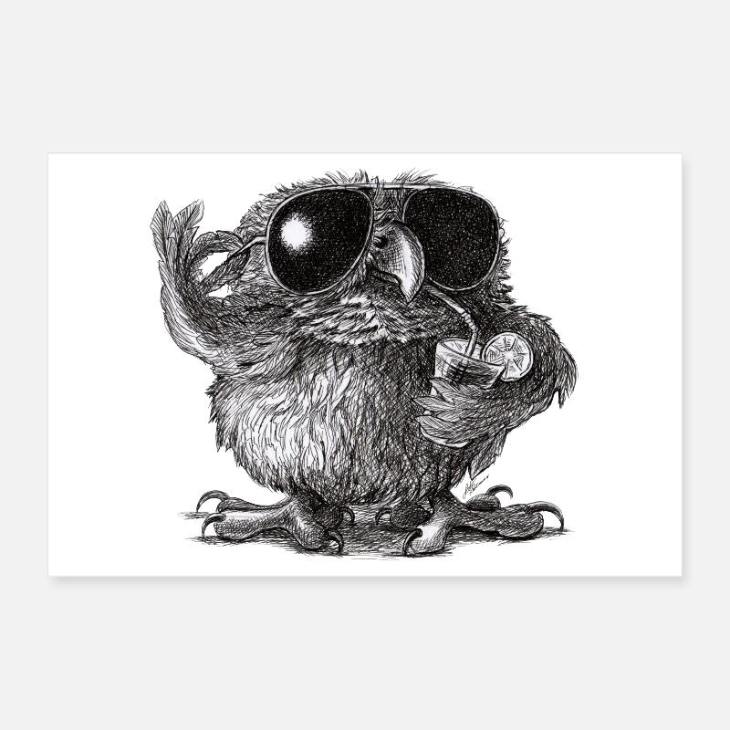 Coole Eule Poster 30x20 cm