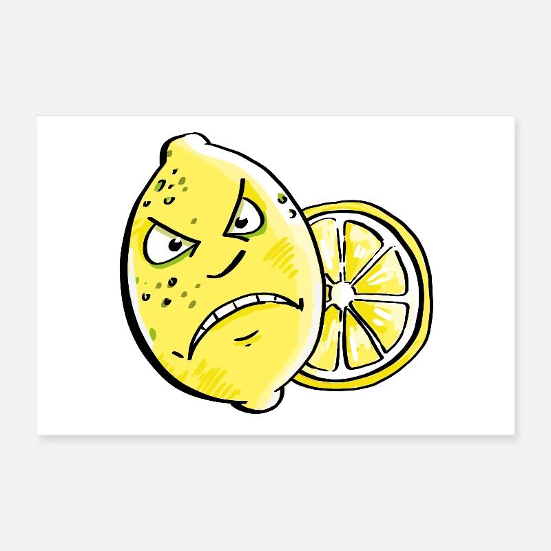 Bin sour - lemon - citrus Poster 12" x 8" (30x20 cm)