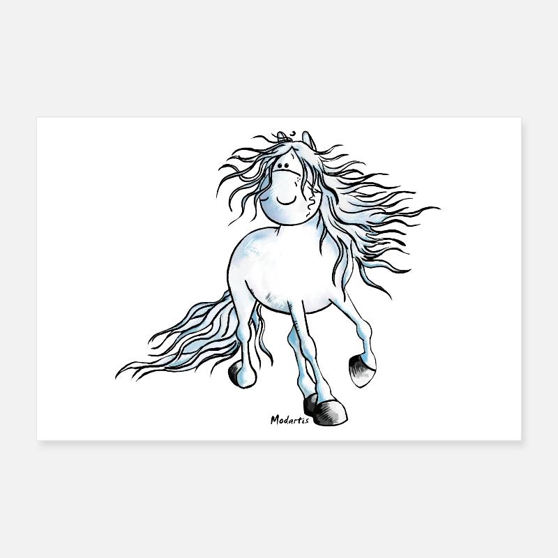 "White Beauty" - Ceval - PRE - Andalous Poster 30 x 20 cm