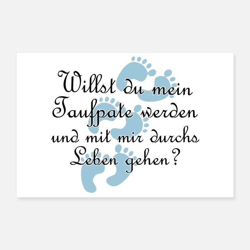Taufpate Pate Gedi Farbe frei wählbar Geschenk Poster 30x20 cm