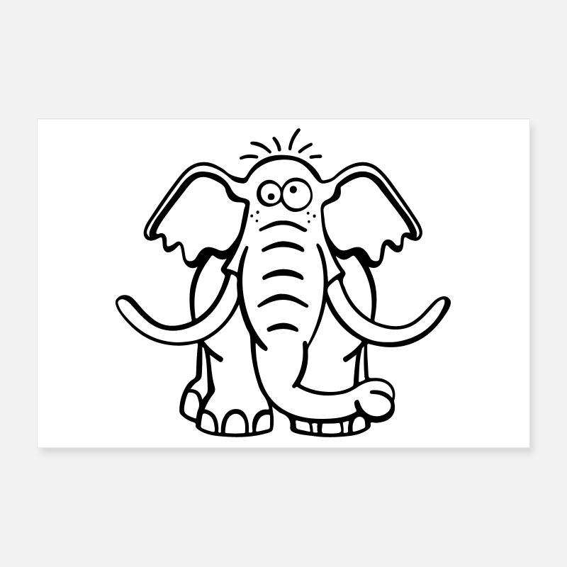 Big Elephant Poster 12" x 8" (30x20 cm)