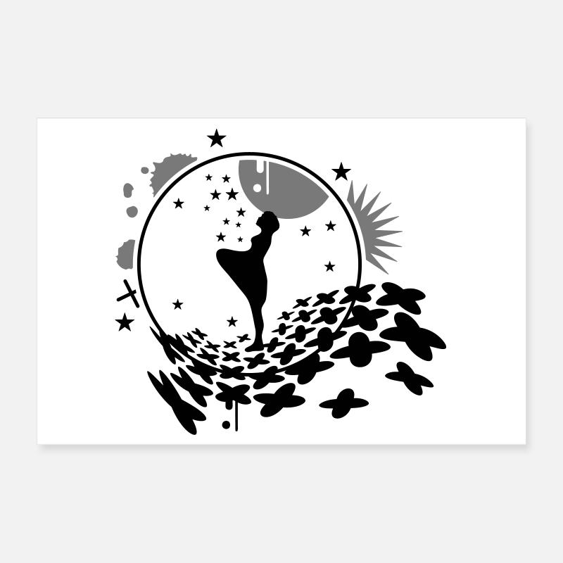 Les filles de Sterntal avec des étoiles Poster 30 x 20 cm