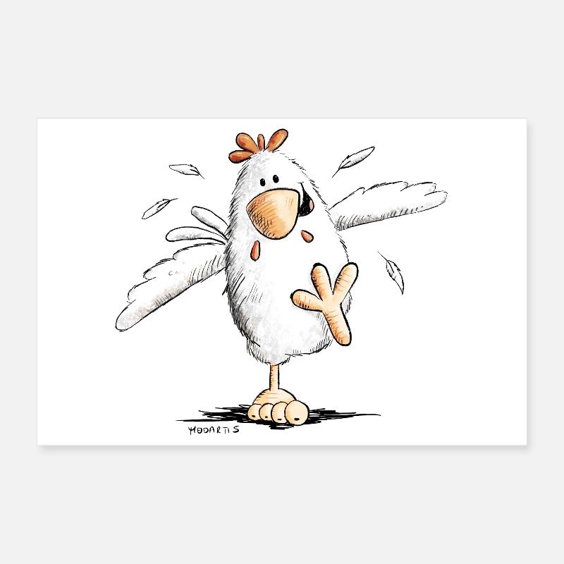 Poulet cool Poster 30 x 20 cm