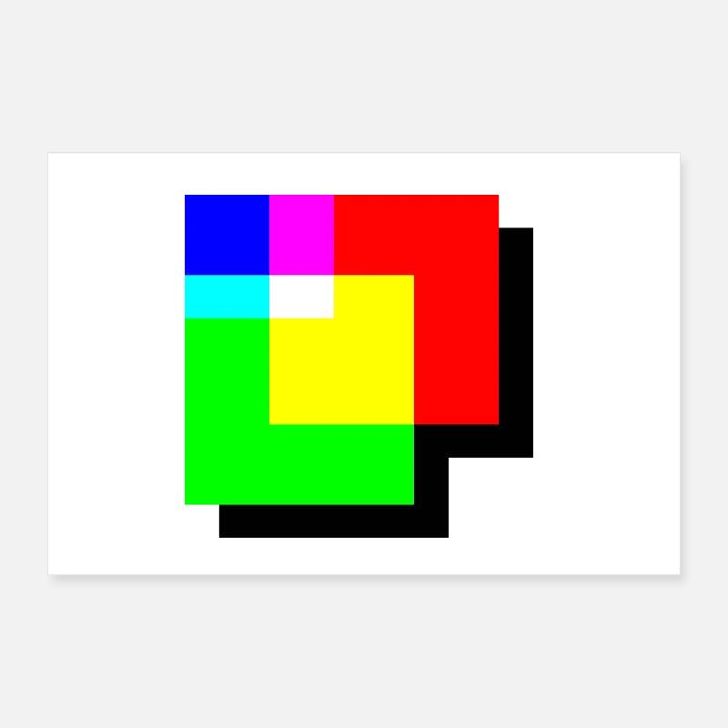 RGB Farbecke additive Farbmischung Poster 30x20 cm