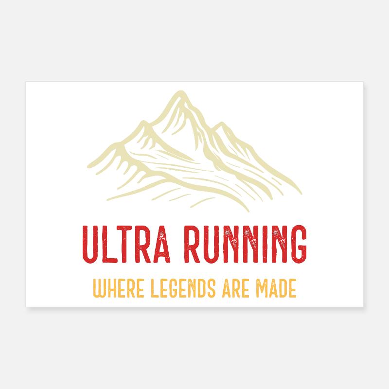Ultra Running - Where Legends Are Made Poster 12" x 8" (30x20 cm)