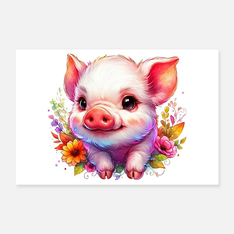 Ferkel-Ferkel Poster 30x20 cm