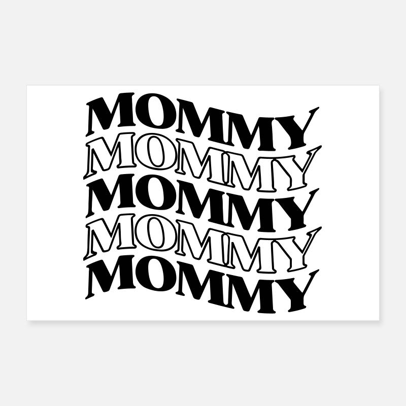 Mutterglück Mommy Retro Hippie für Muttertag Poster 30x20 cm