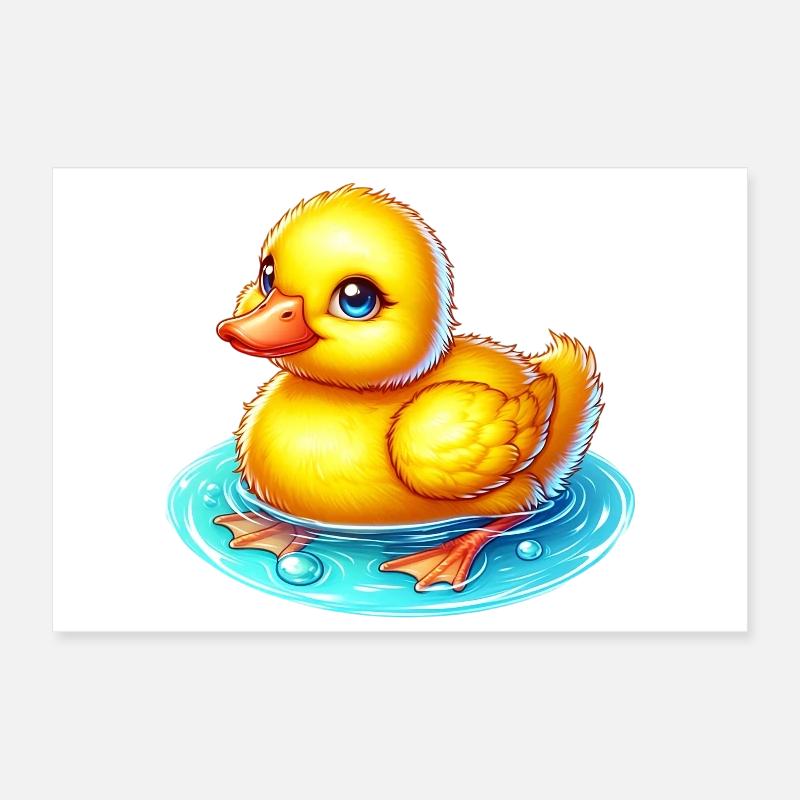 Duckling Duck Duck Poster 12" x 8" (30x20 cm)