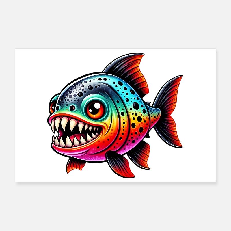 Piranha Poster 30x20 cm