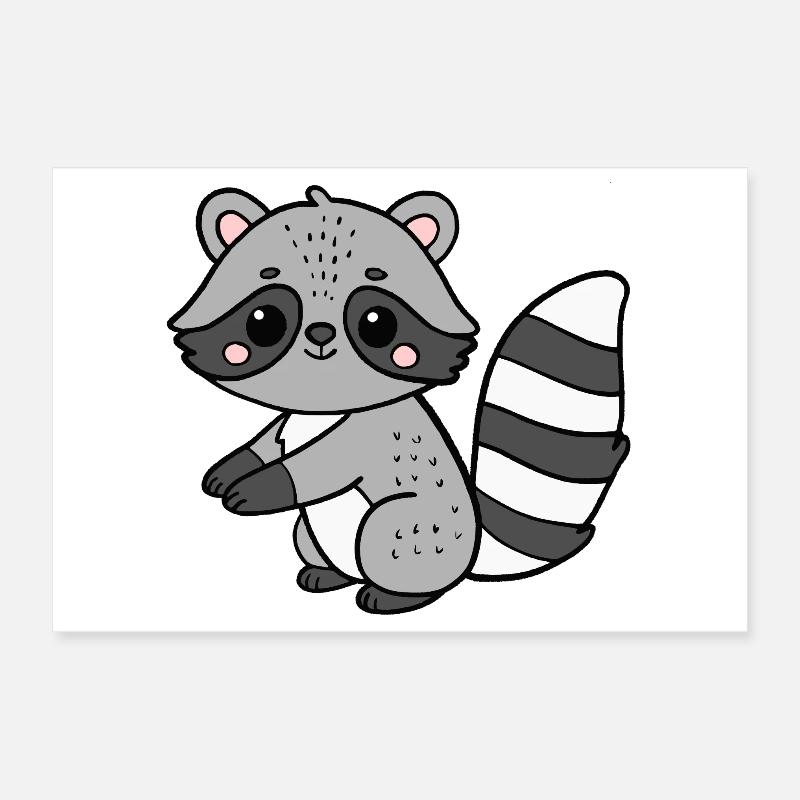 Waschbär Poster 30x20 cm