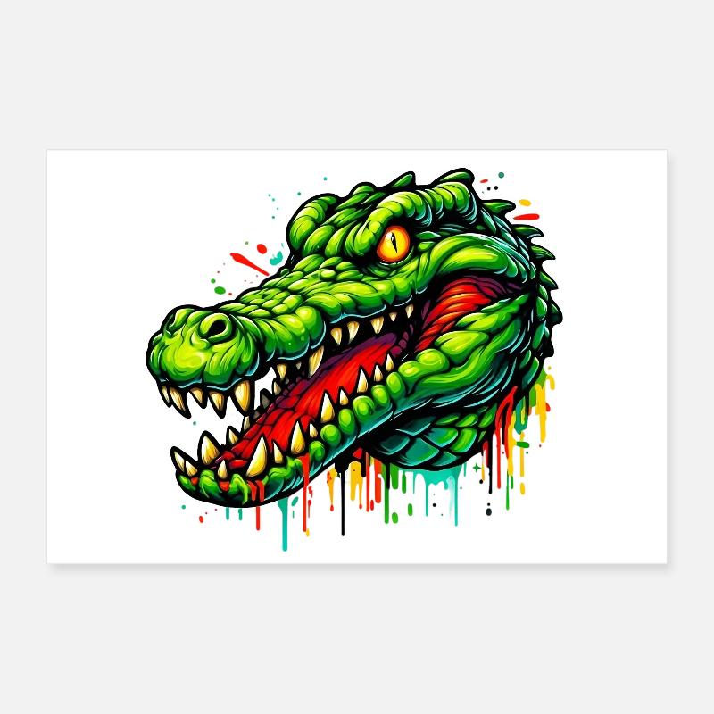Crocodile Poster 30 x 20 cm