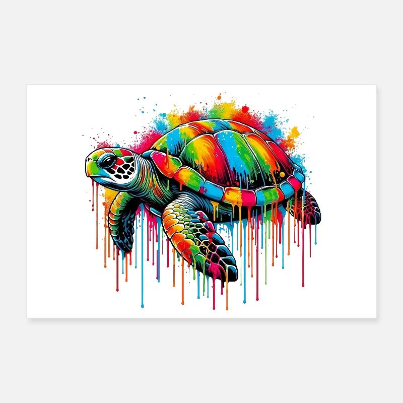 Turtle Poster 12" x 8" (30x20 cm)