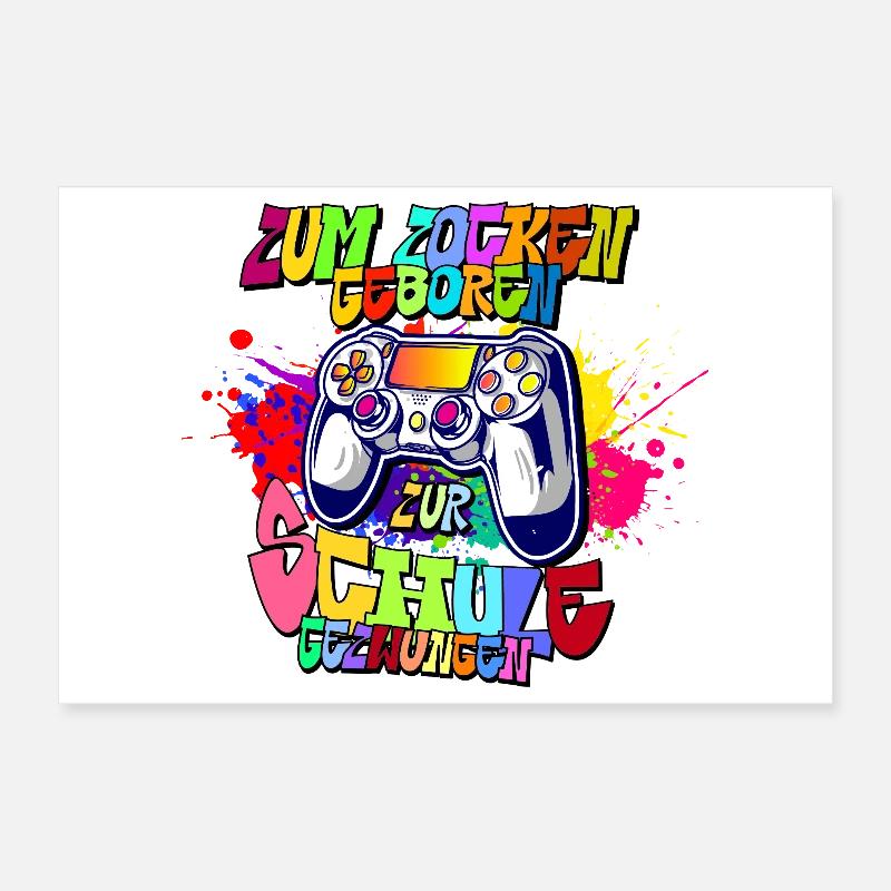 Graffiti Controller Neonfarben progamer Poster 30x20 cm