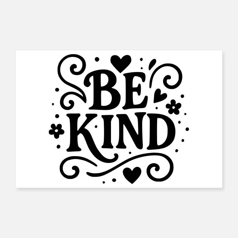 Be kind verspieltes Design Poster 30x20 cm