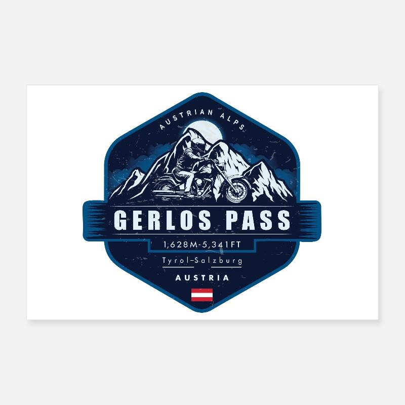 Gerlos Pass , Austrian Alps, Austria Poster 12" x 8" (30x20 cm)