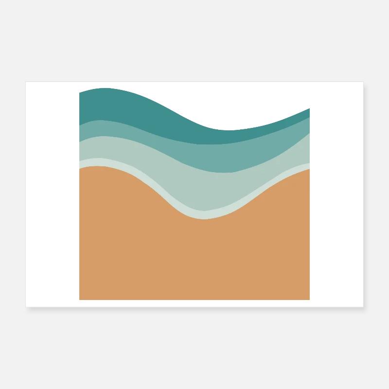 Minimal beach Poster 12" x 8" (30x20 cm)