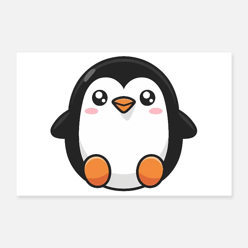 Cute Penguin Poster 12" x 8" (30x20 cm)