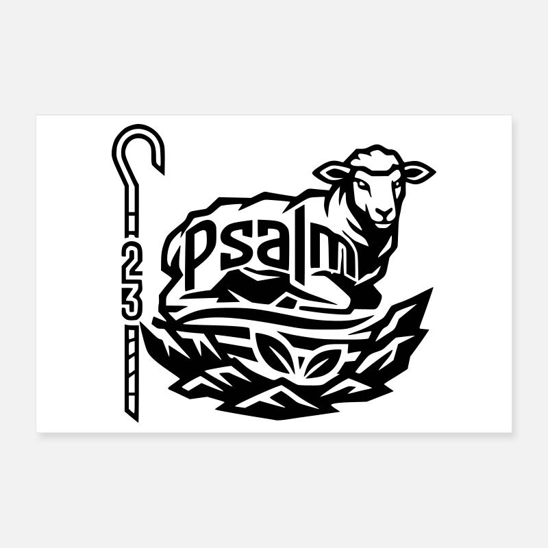 Psalm23 Poster 30x20 cm