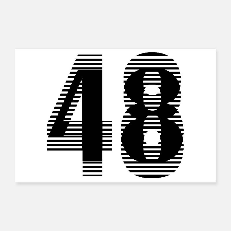 Numéro de course 48 – Passion du sport automobile Poster 30 x 20 cm