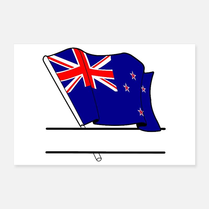 Neuseeland – Textraum Poster 30x20 cm