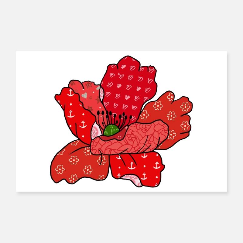 Roter_Mustermohn Poster 30 x 20 cm