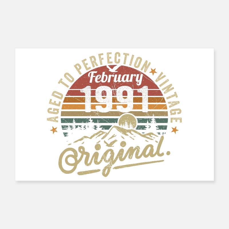 Février 1991 Poster 30 x 20 cm