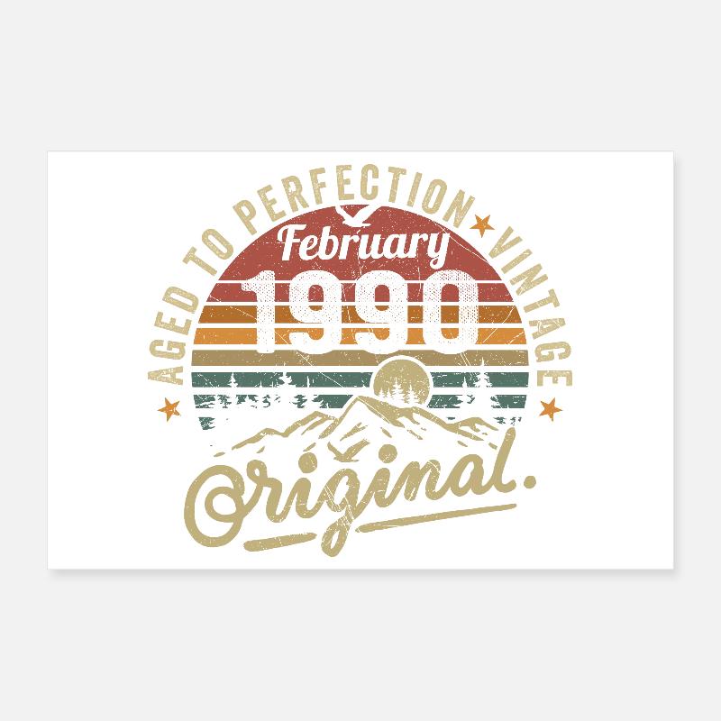 Februar 1990 Poster 30x20 cm