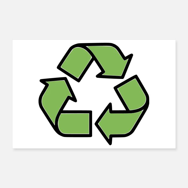 Plan du panneau de recyclage Poster 30 x 20 cm