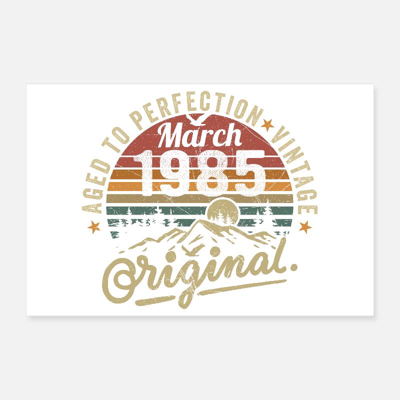 Mars 1985 Poster 30 x 20 cm