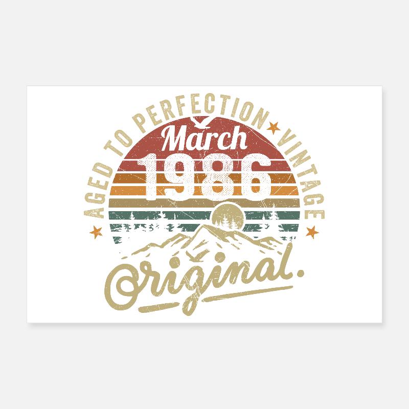 Mars 1986 Poster 30 x 20 cm