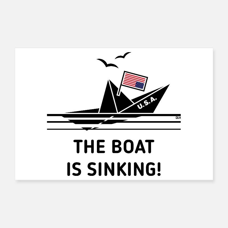 Le bateau coule ! (USA / Upside Down / POS) Poster 30 x 20 cm