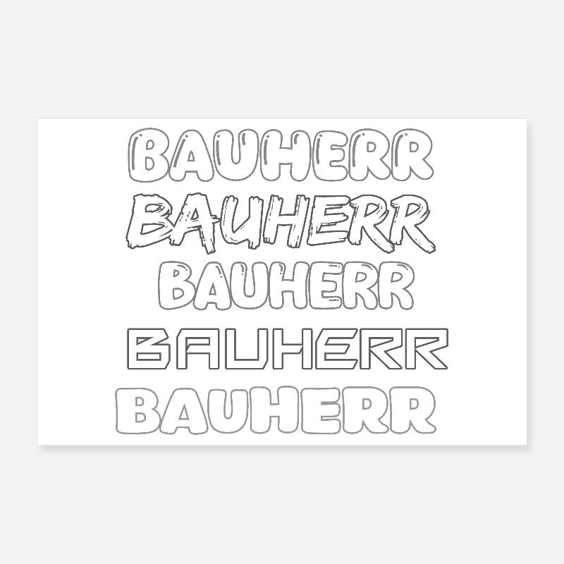Bauherr Poster 30x20 cm