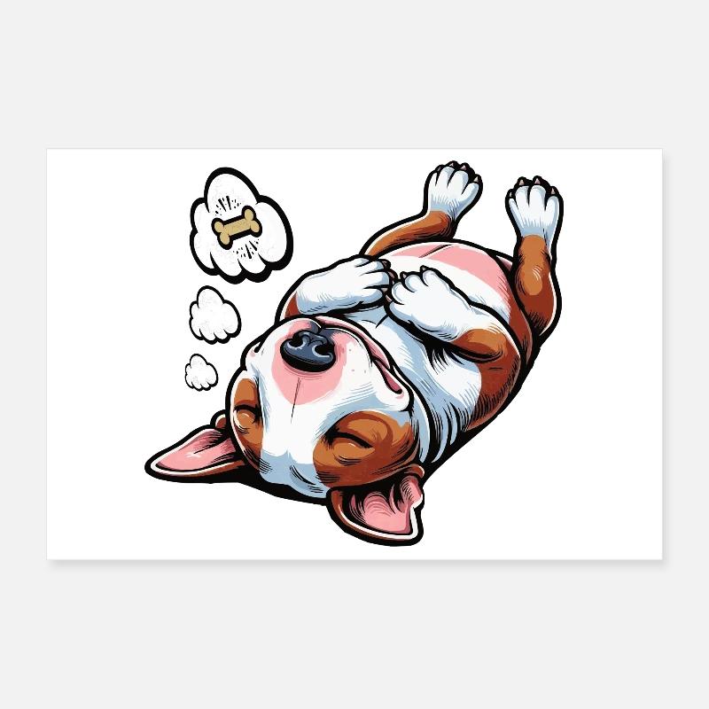 Bull Terrier miniature Bully Bull Terrier Propriétaire Poster 30 x 20 cm