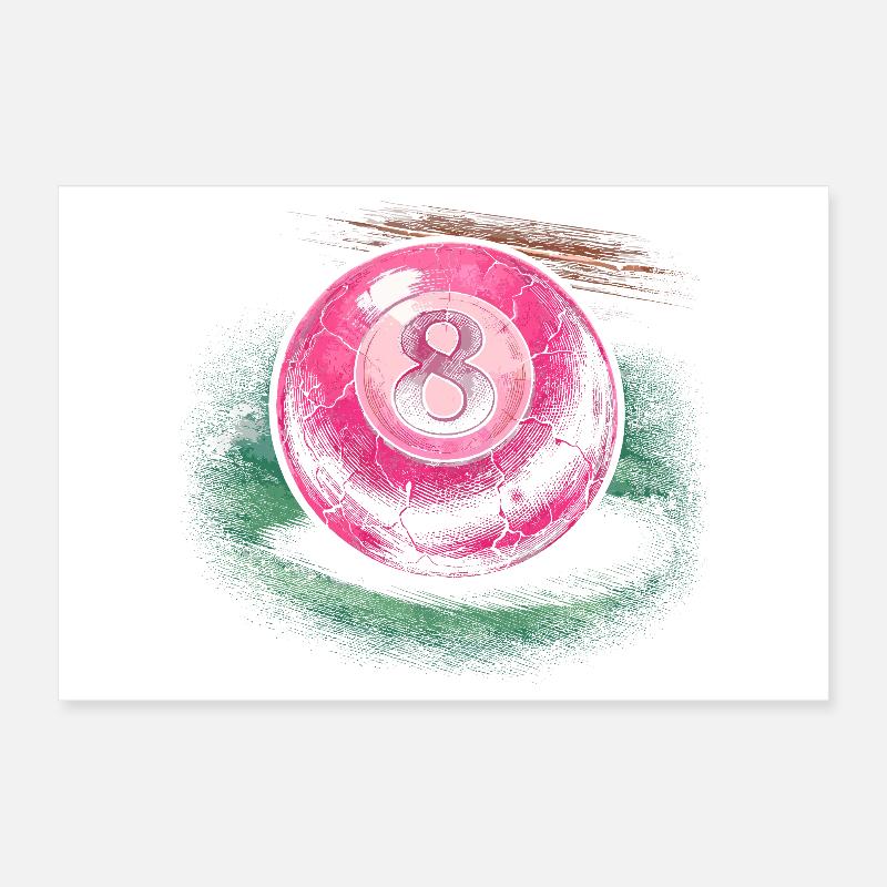 Billard à 8 billes Poster 30 x 20 cm