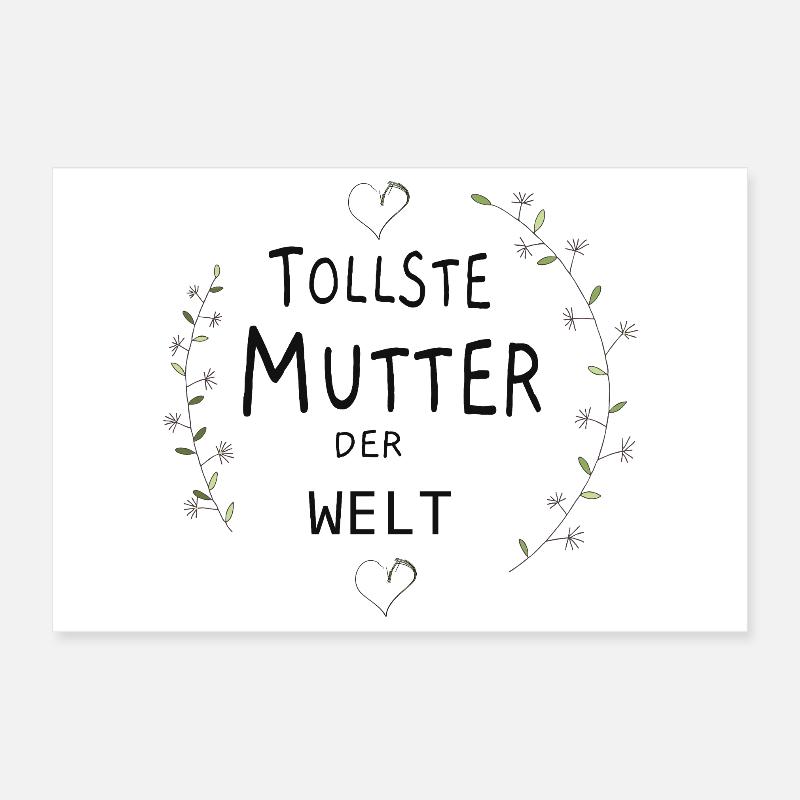 Tollste Mutter der Welt Poster 30x20 cm