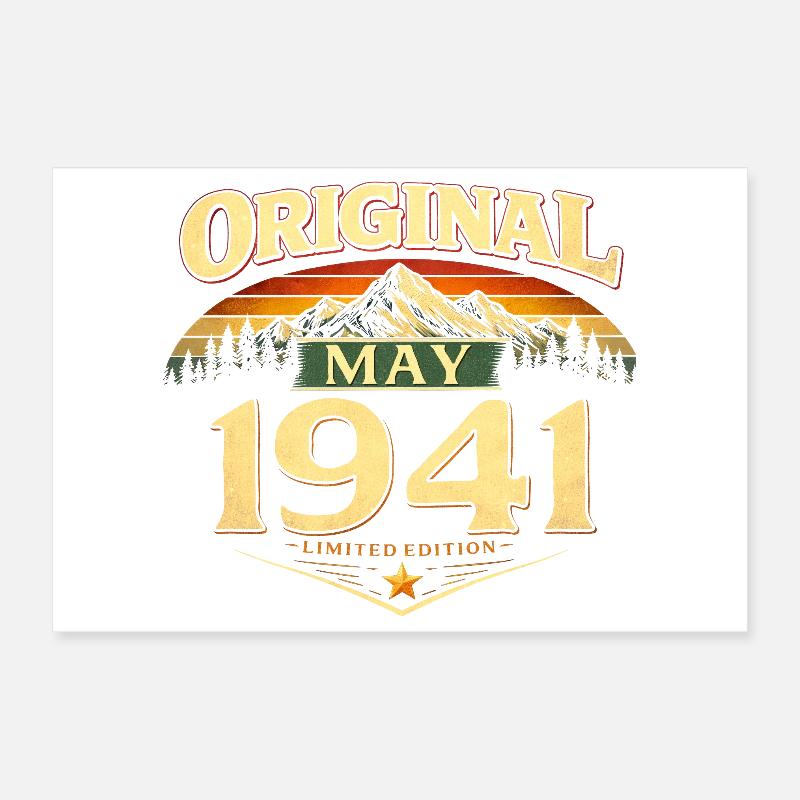 85. Geburtstag Geschenk Original Mai 1941 Poster 30x20 cm