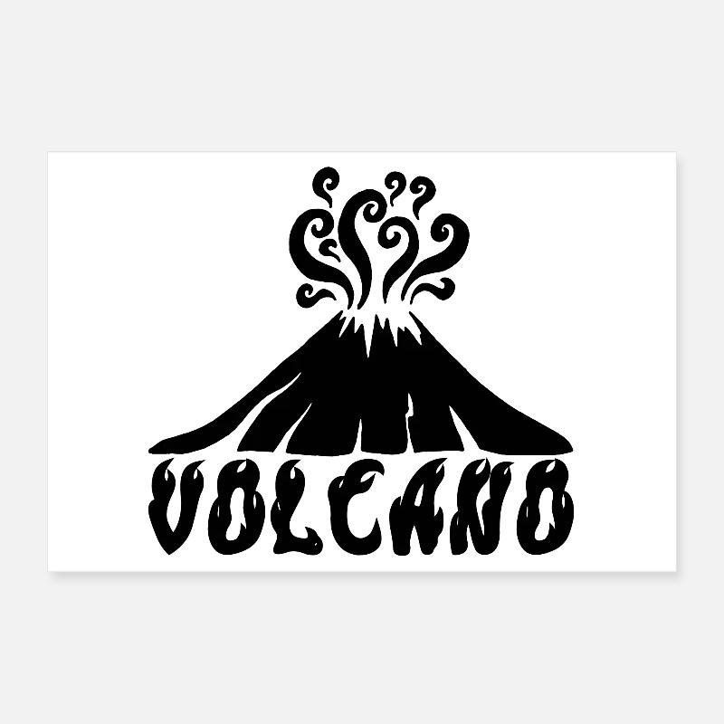 Schwarzer Vulkan Poster 30x20 cm
