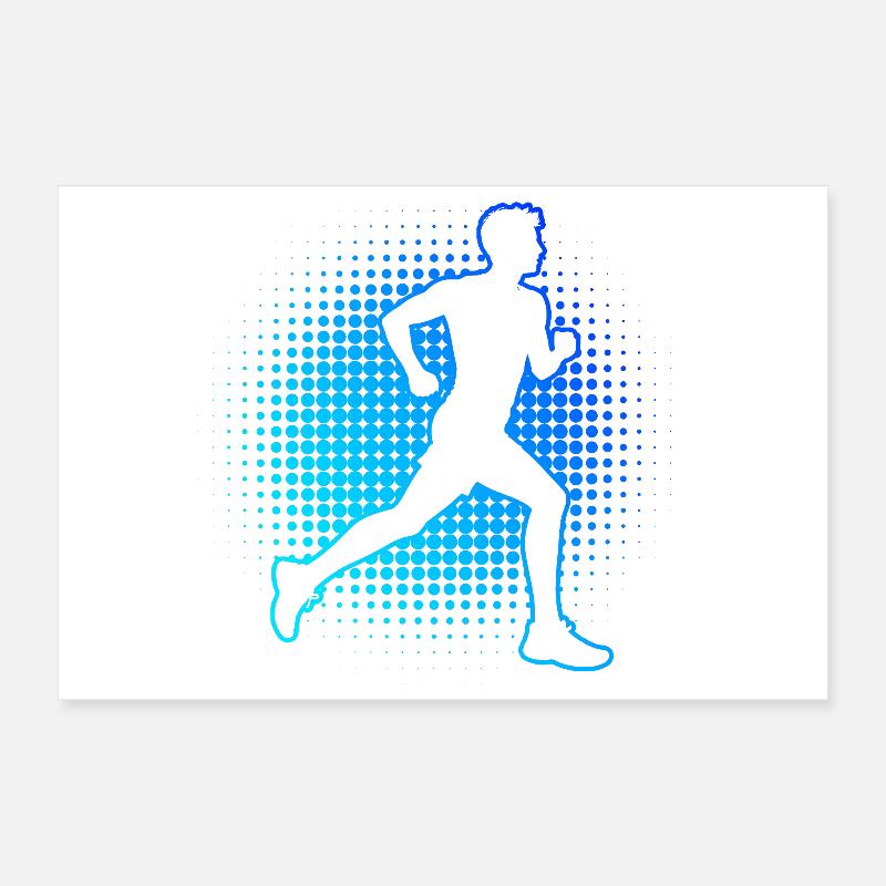 Gift idea for a running with running Poster 12" x 8" (30x20 cm)
