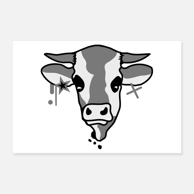 The head of a cow Poster 12" x 8" (30x20 cm)
