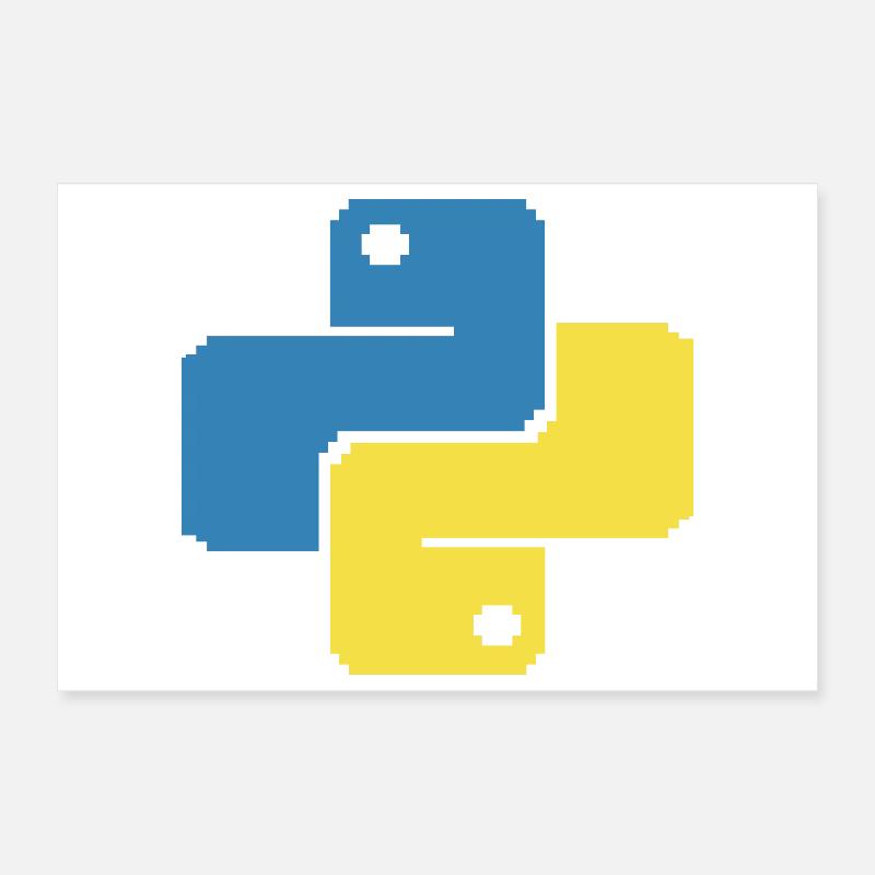 Python Pixelart Poster 30x20 cm