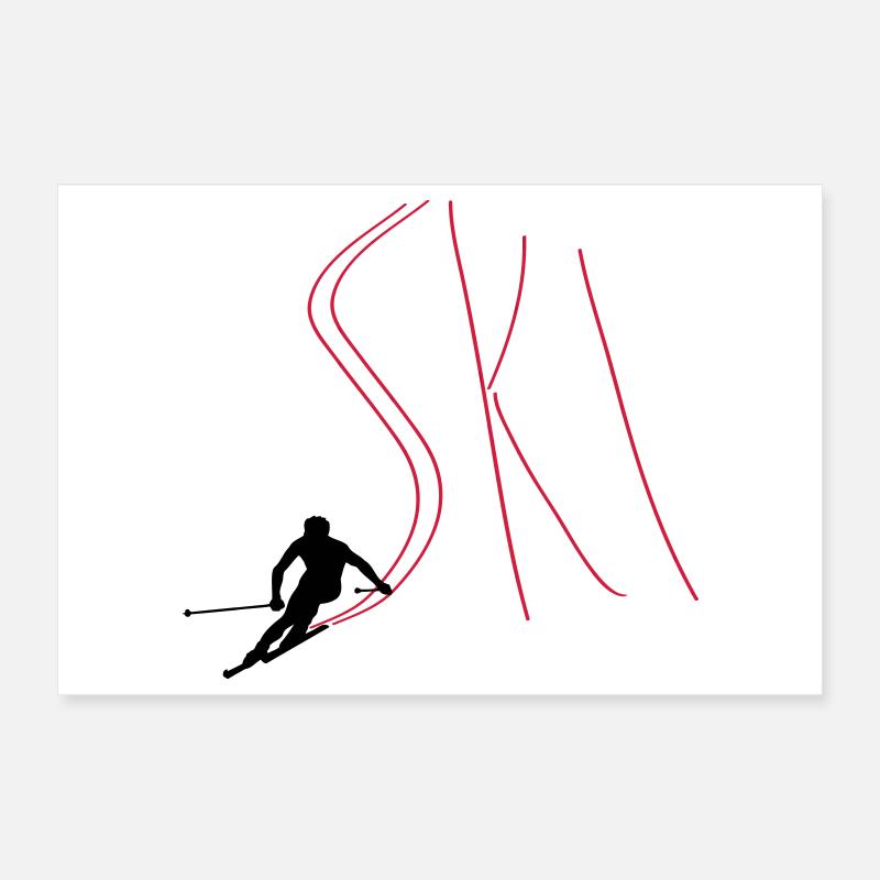 Ski Poster 30x20 cm