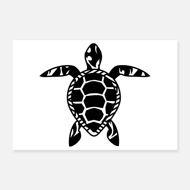 A sea turtle Poster 12" x 8" (30x20 cm)