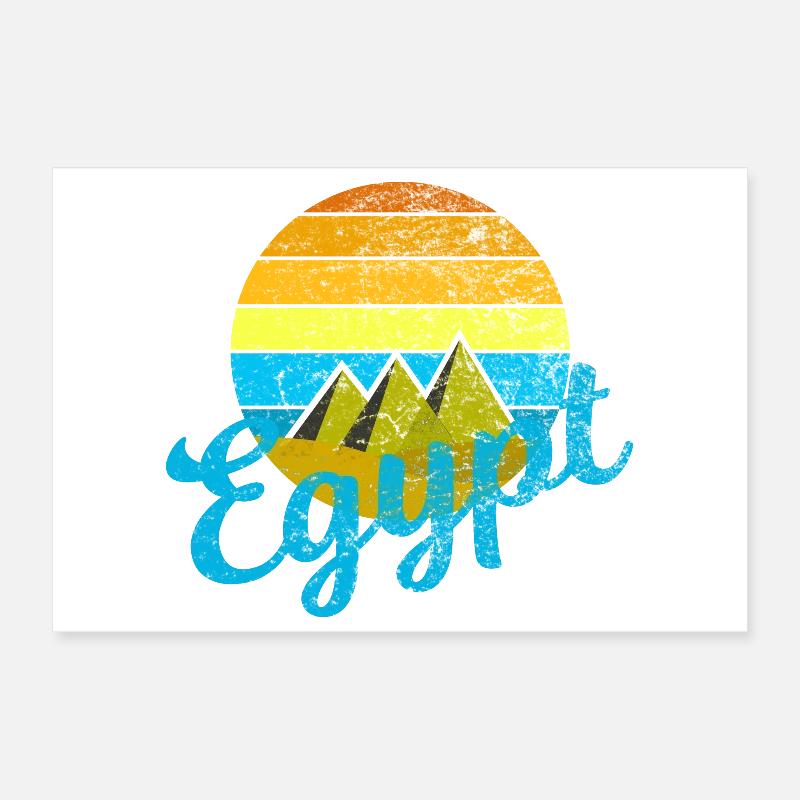 Egypt Egypt Le Caire Retro Vintage Pyramides vacances Poster 30 x 20 cm