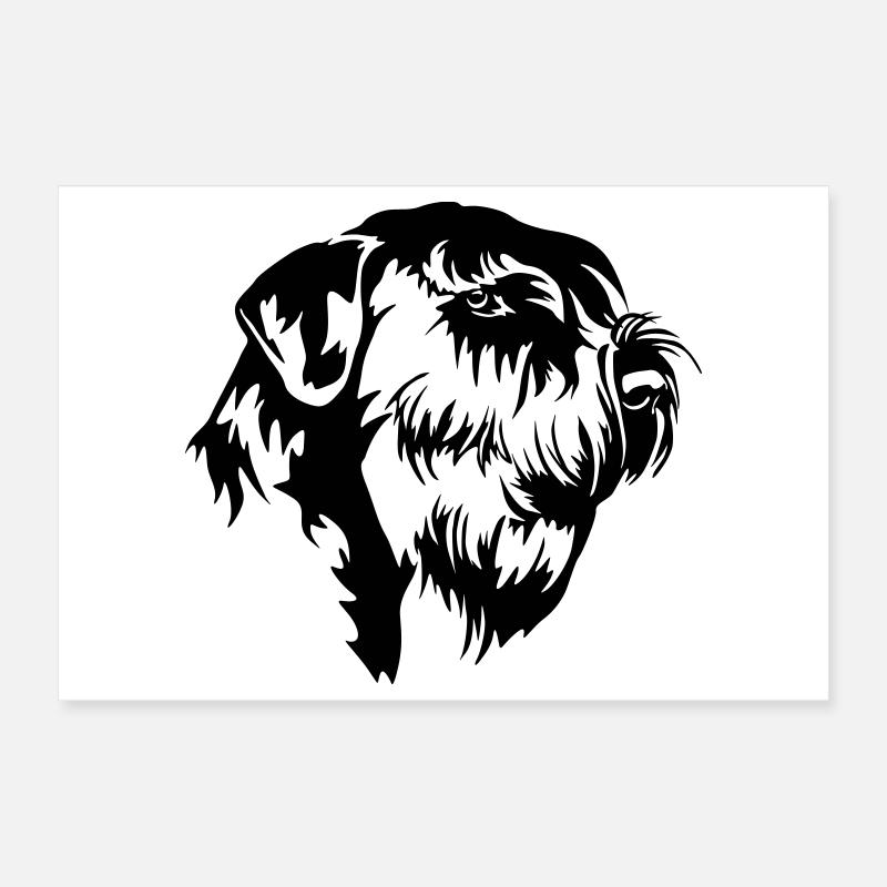 Riesenschnauzer Kopf Poster 30x20 cm
