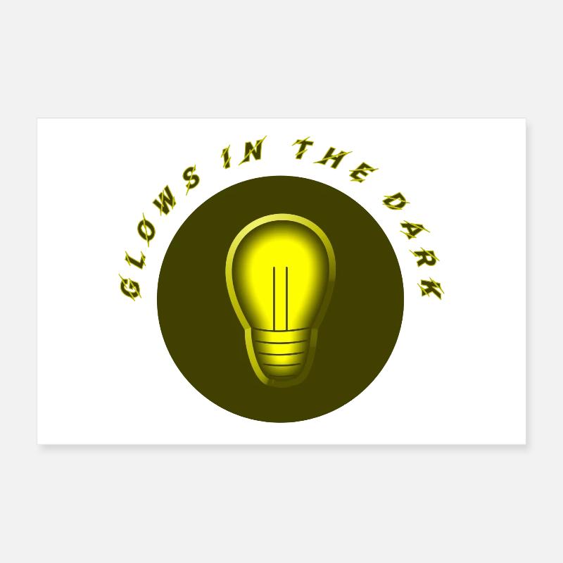 glows in the dark electro current problem Poster 12" x 8" (30x20 cm)